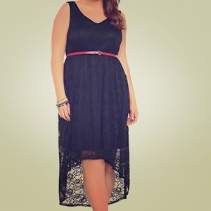 Torrid Black Lace High-Low Dress